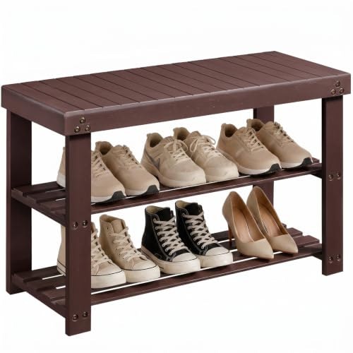 Amada 3-Tier Bamboo Shoe Rack Bench: $20 w/ Prime