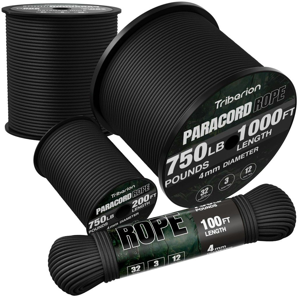 Triberion 100-Foot 750-lb. Paracord Rope: $7.49 Triberion 100-Foot 750-lb. Paracord Rope: $7.49