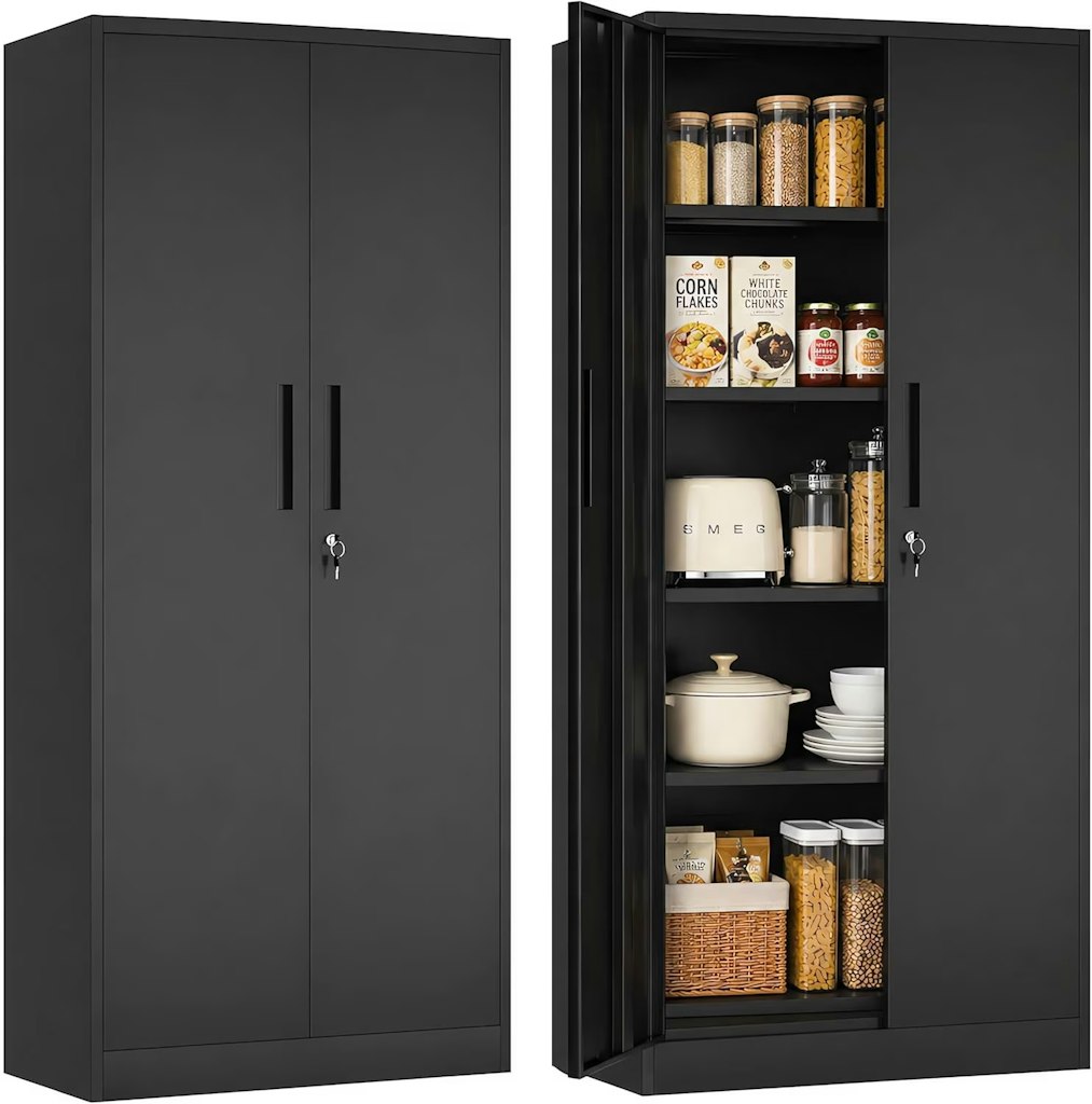 Ikimi 72" Metal Storage Cabinet: $138.89