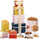 Broadway Basketeers Tower Snack Gift Basket for $28 + free shipping