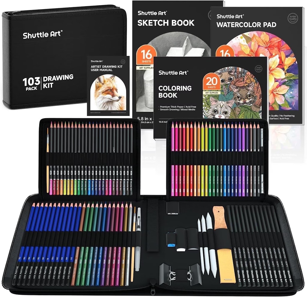 Shuttle Art 103-Piece Drawing Kit: $22 Shuttle Art 103-Piece Drawing Kit: $22
