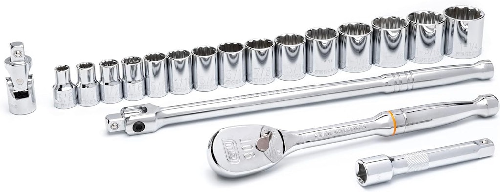 GearWrench 19-Piece 1/2" Drive SAE Mechanics Tool Set: $50