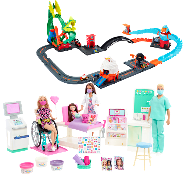Hot Wheels or Barbie Playset Bundle: $29.99
