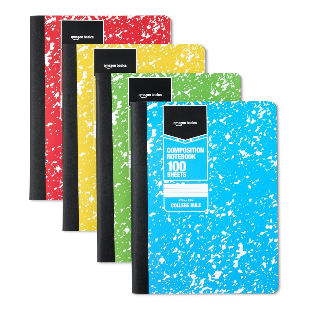 Amazon Basics Composition Notebook 4-Pack: $7.20
