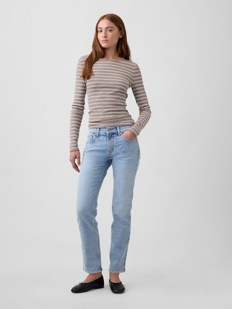 Mid Rise 90s Slim Straight Jeans: $47.99 Mid Rise 90s Slim Straight Jeans: $47.99