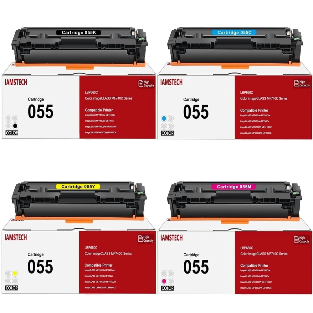 Canon 055H High Yield Toner Cartridge 4-Pack: $39.88