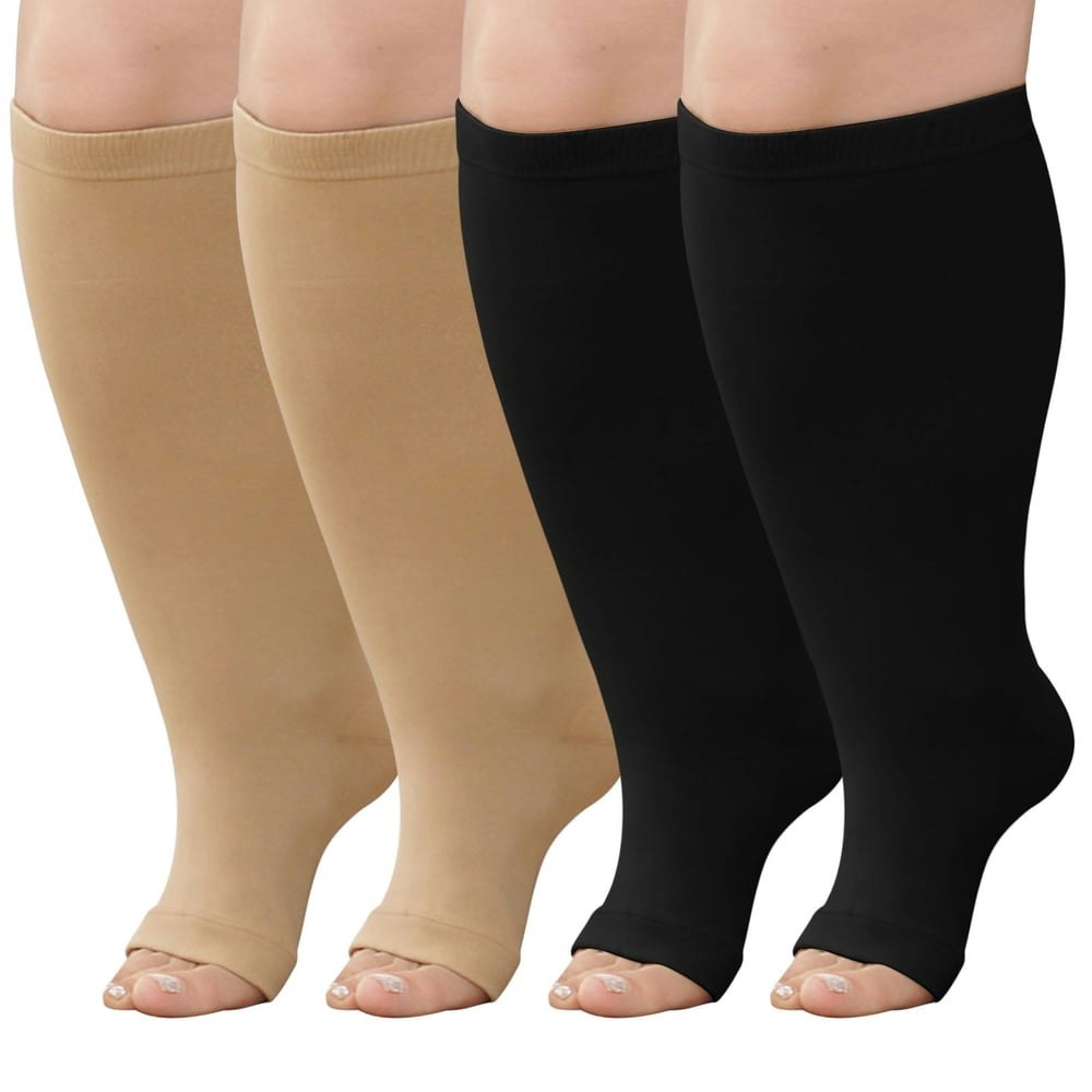 Lofir 20-30 mmHg Open Toe Compression Socks 2-Pack: $12.98 Lofir 20-30 mmHg Open Toe Compression Socks 2-Pack: $12.98