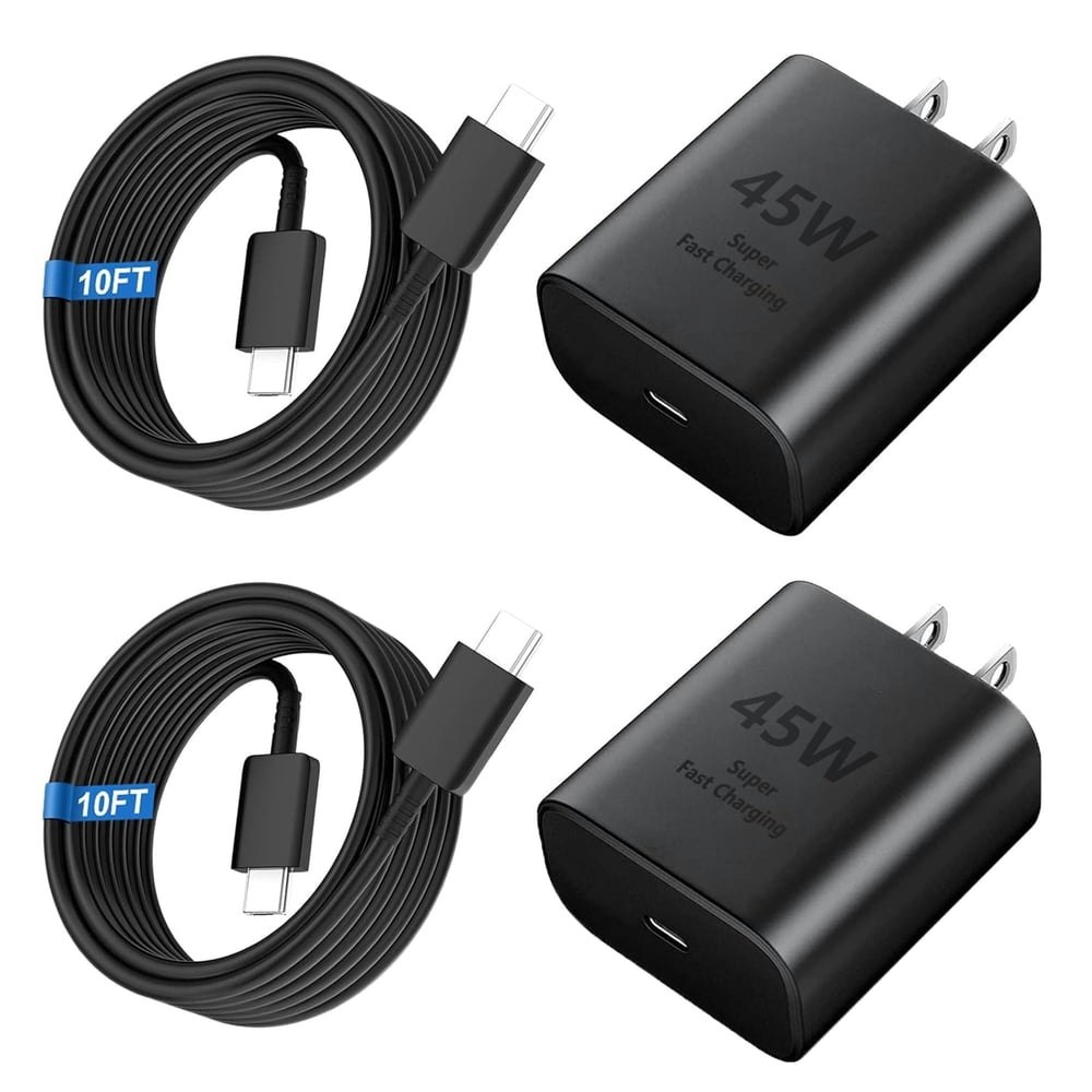 45W USB-C Fast Wall Charger and 10-Foot Cable 2-Pack: $14.96 45W USB-C Fast Wall Charger and 10-Foot Cable 2-Pack: $14.96