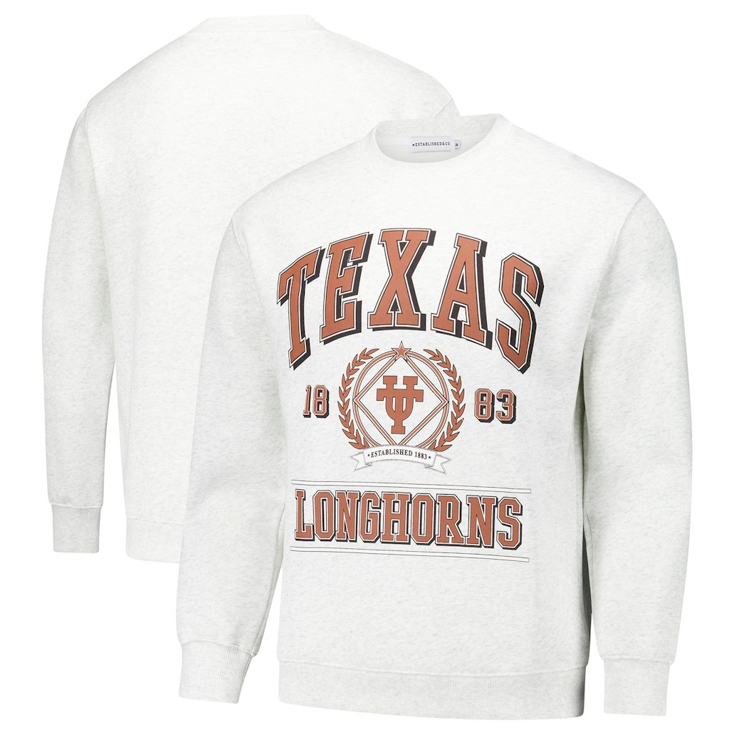 Established & Co. Texas Longhorns Vintage Crest Pullover Sweatshirt: $79.99