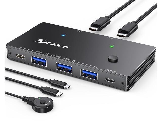 Mleeda 10Gbps 2-Computer 4-Port USB 3.2 Switcher: $63.76