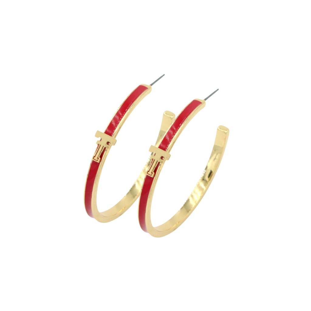 Brianna Cannon Texas Tech Red Raiders Logo Hoop Earrings: $64.99