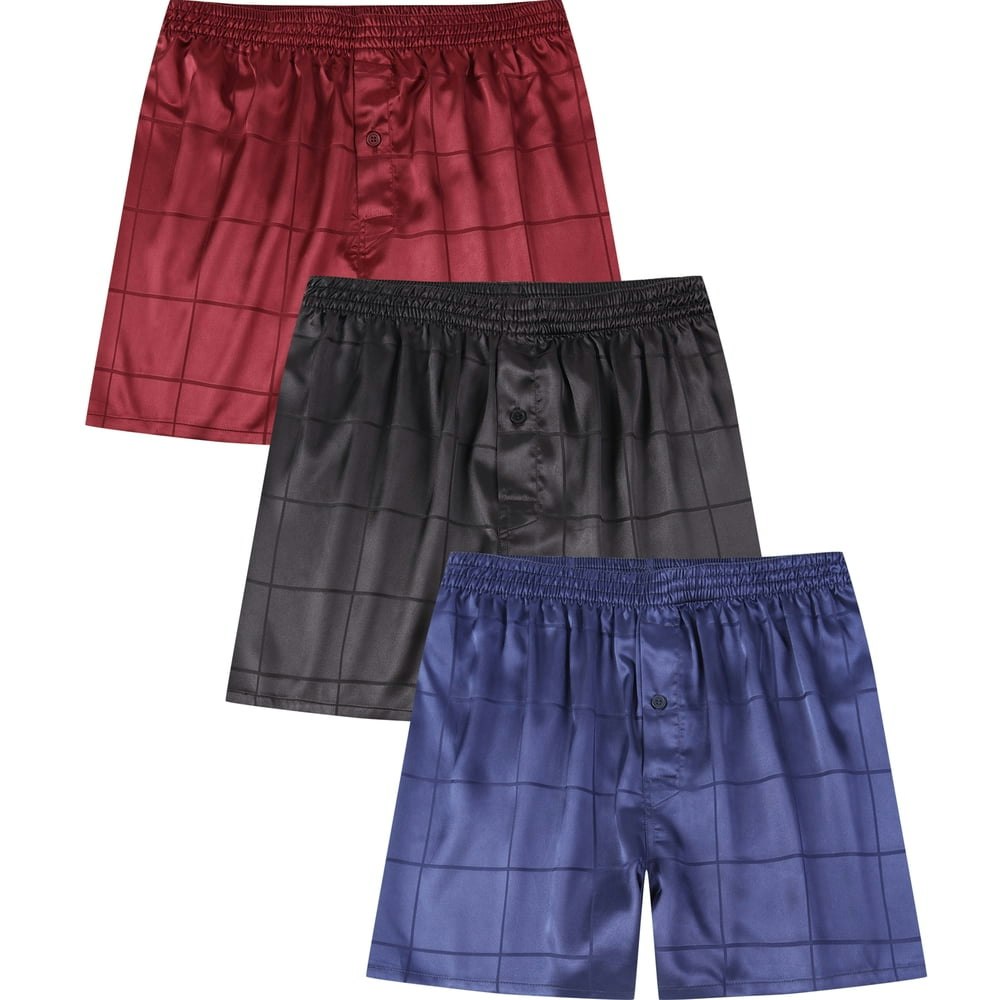Onimisc Men's Satin Boxers 3-Pack: $16.99 Onimisc Men's Satin Boxers 3-Pack: $16.99