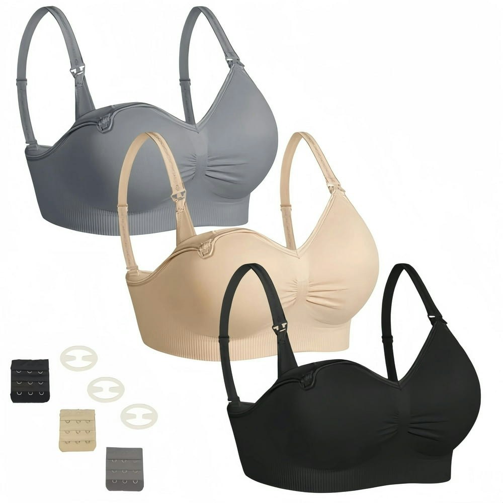 Bakibo Seamless Nursing Bra 3-Pack: $14.71