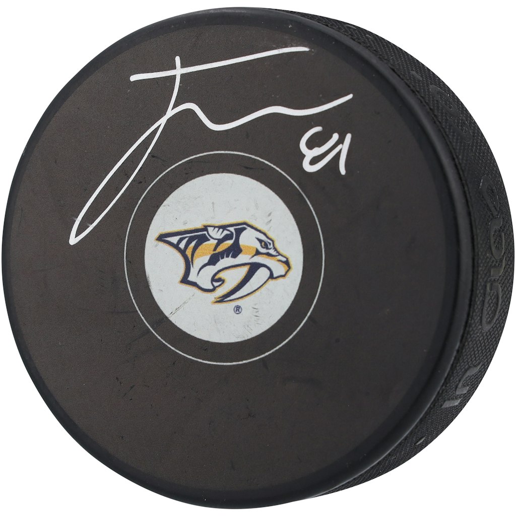 Jonathan Marchessault Autographed Nashville Predators Hockey Puck: $89.99 Jonathan Marchessault Autographed Nashville Predators Hockey Puck: $89.99