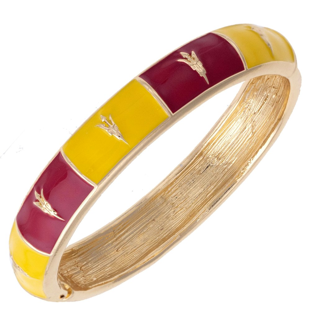 Arizona State Sun Devils Enamel Checkered Hinge Bangle: $48