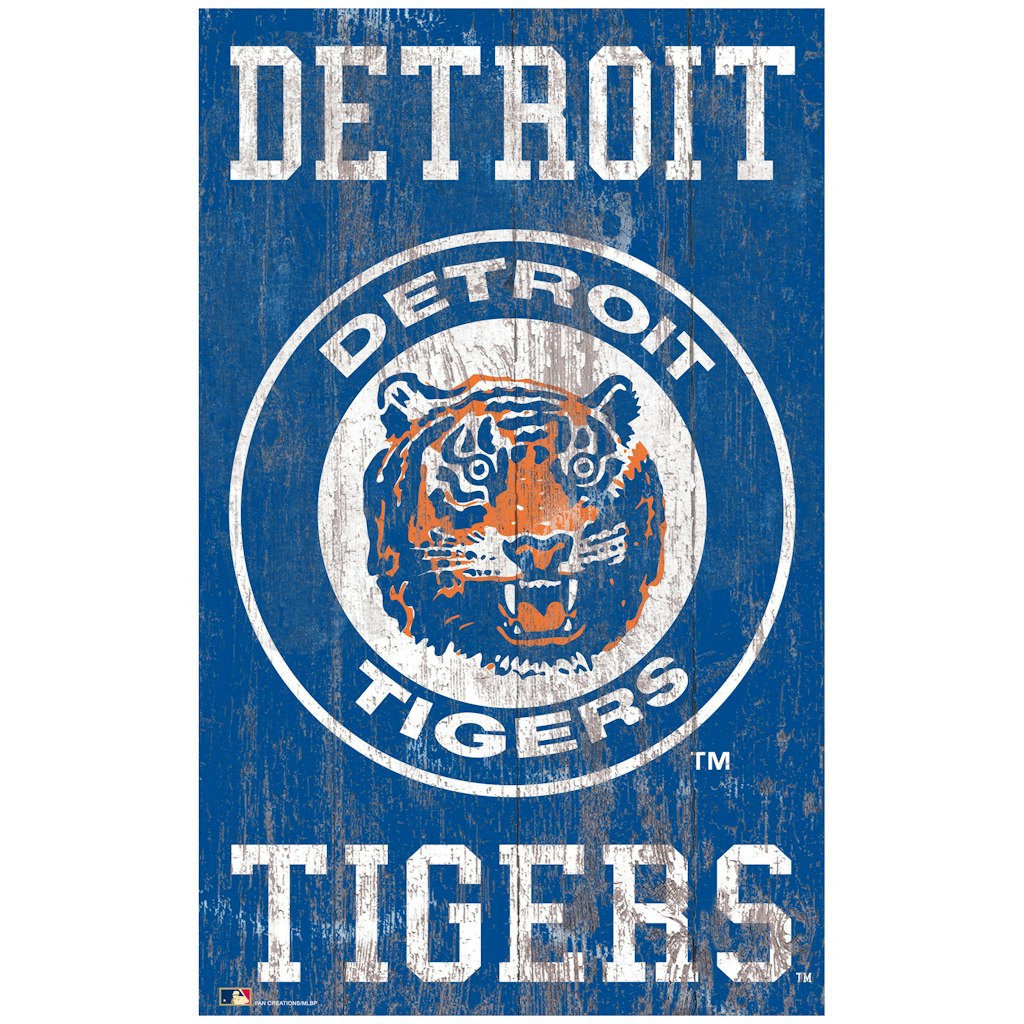 Detroit Tigers 11" x 19" Heritage Distressed Logo Sign: $37.99 Detroit Tigers 11" x 19" Heritage Distressed Logo Sign: $37.99