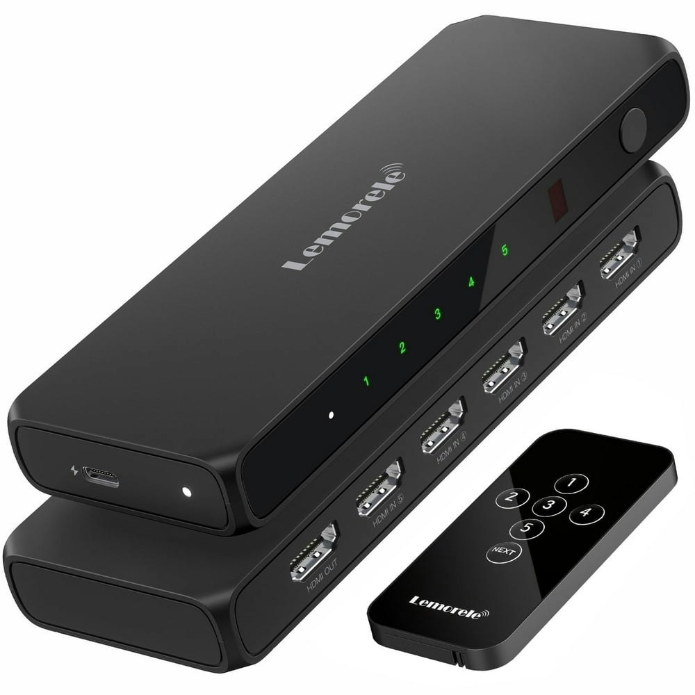 Lemorele 5-in-1 4K HDMI Switcher: $26.99 Lemorele 5-in-1 4K HDMI Switcher: $26.99