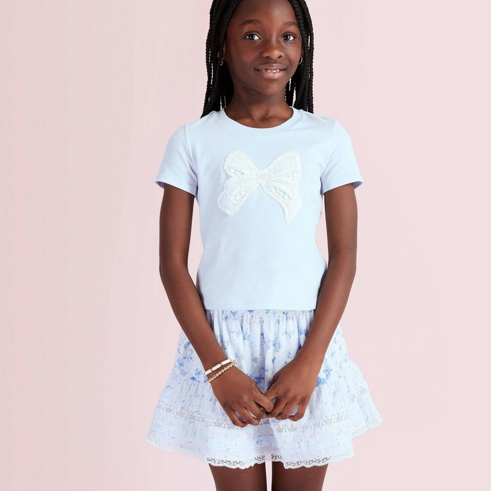 LoveShackFancy x Target Girls' Maeve Bow Applique T-Shirt: $15
