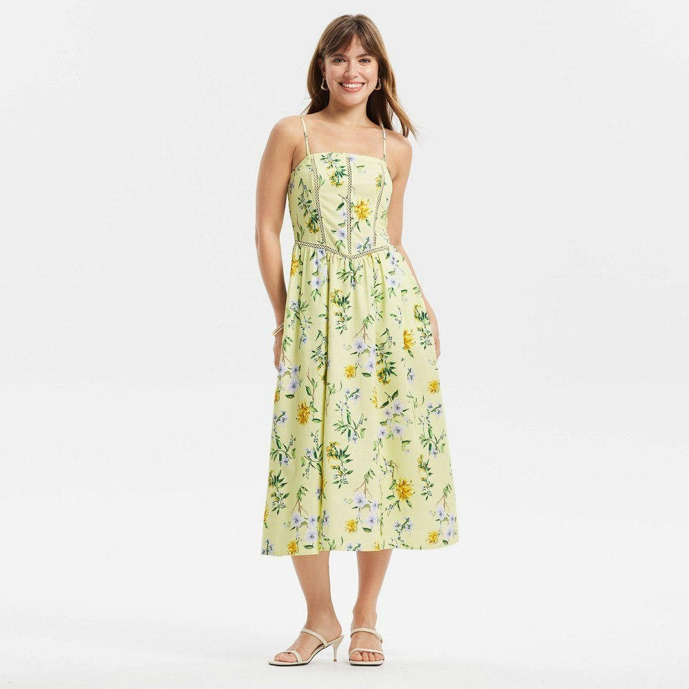 A New Day Women's Detachable Strap Floral Midi Dress: $48 A New Day Women's Detachable Strap Floral Midi Dress: $48