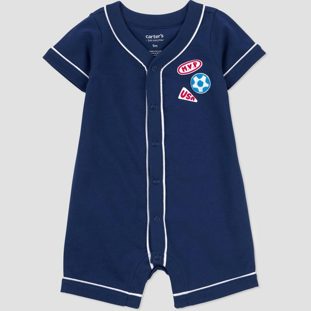 Carter's Baby Boys' 4th of July Soccer Short Sleeve Romper 6M: $6.30