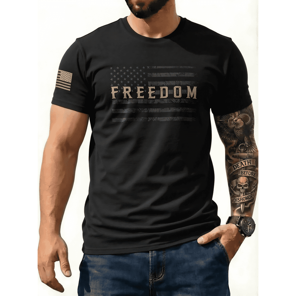 Men's Distressed Freedom Graphic T-Shirt: $14.99 Men's Distressed Freedom Graphic T-Shirt: $14.99