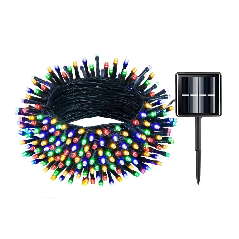 Rirool 100-LED 39-Foot Solar Multicolor String Lights: $10.99