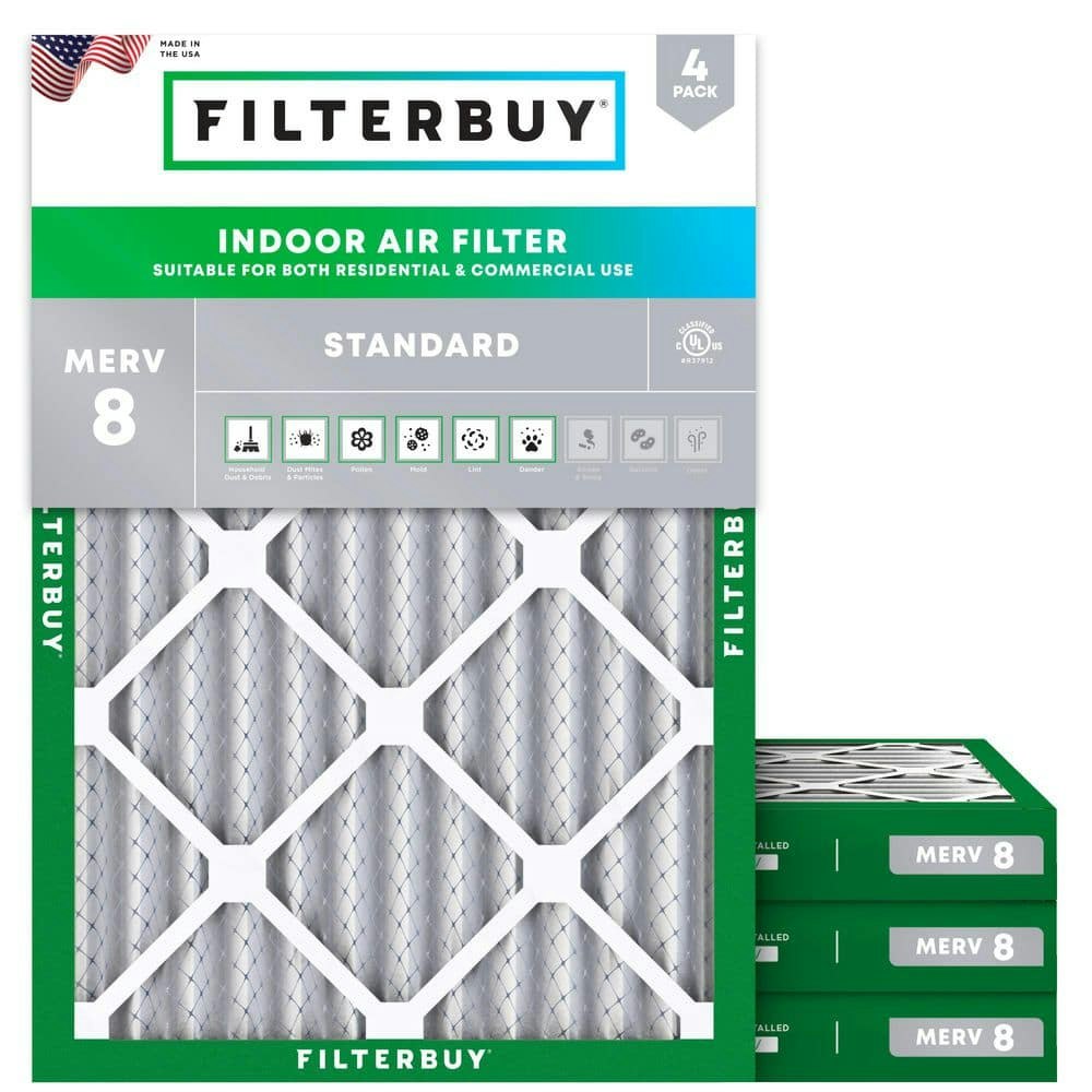 12" x 15" x 2" MERV 8 Pleated HVAC Air Filter 4-Pack: $62.96