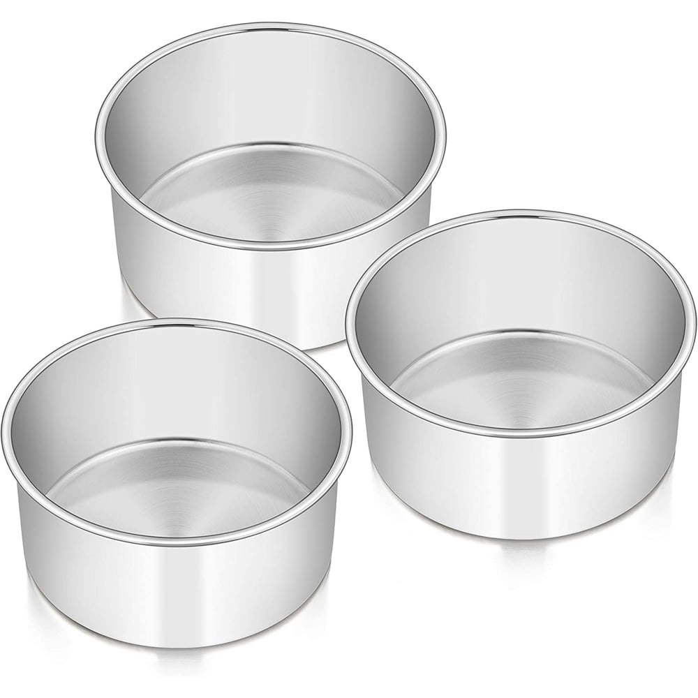 Walchoice 6-Inch Round Stainless Steel Cake Pan 3-Pack: $13.99 Walchoice 6-Inch Round Stainless Steel Cake Pan 3-Pack: $13.99