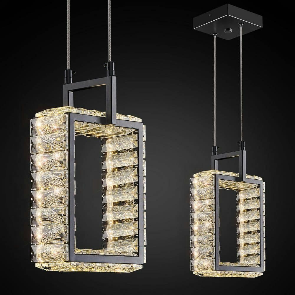 12W Rectangle LED Crystal Pendant Light: $87.57 12W Rectangle LED Crystal Pendant Light: $87.57