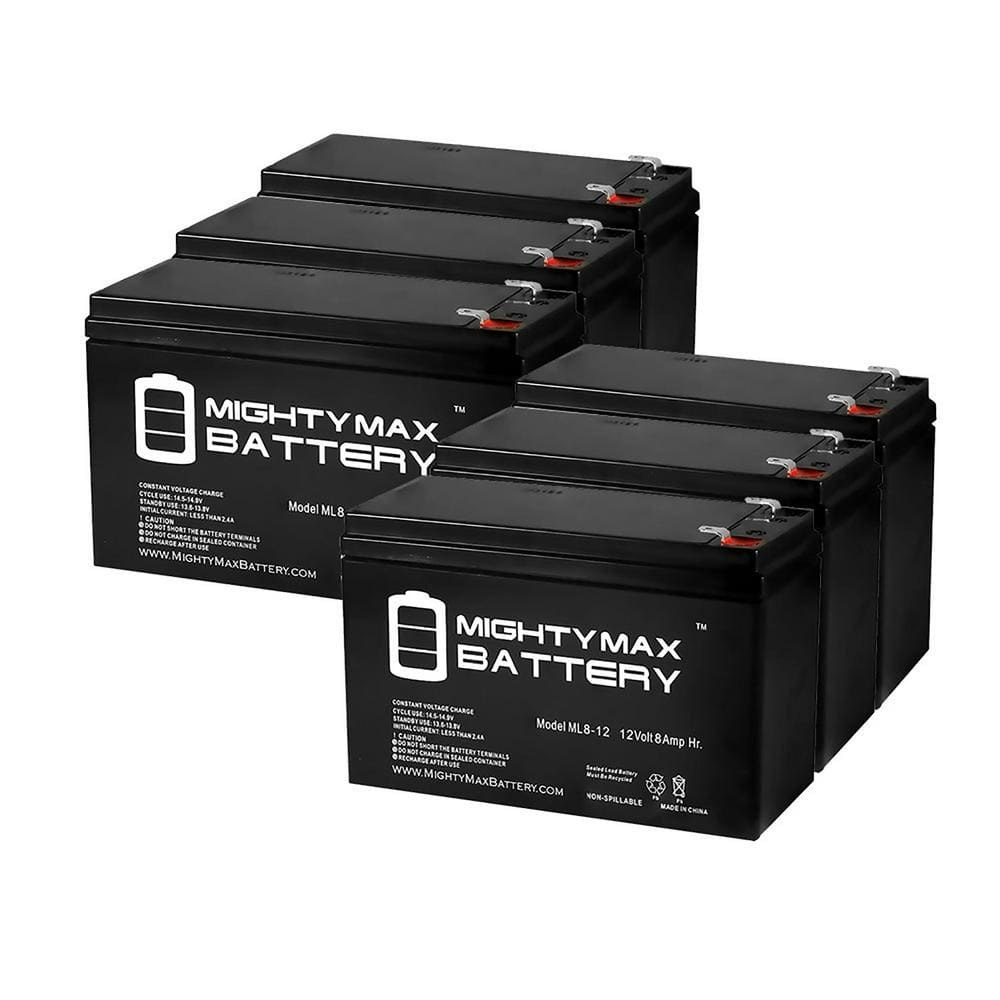12V 8Ah Replacement Battery 6-Pack: $109.99 12V 8Ah Replacement Battery 6-Pack: $109.99