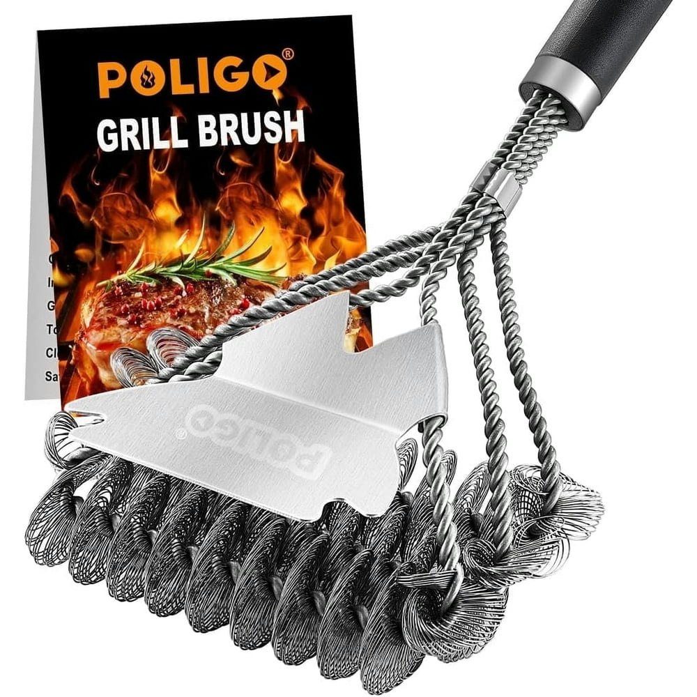 Poligo Stainless Steel Grill Brush and Scraper: $16.98