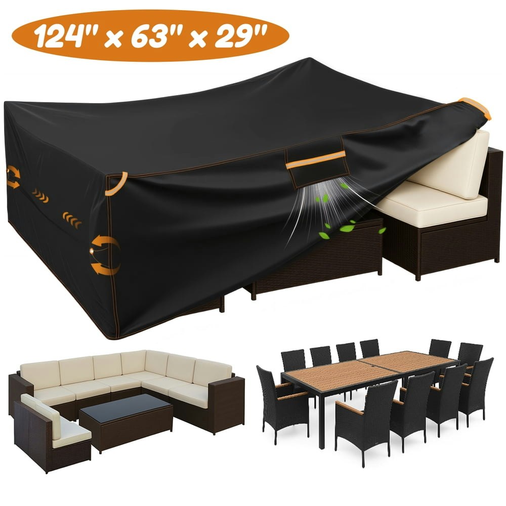 Yeerswag 124" x 63" x 29" Waterproof Outdoor Furniture Cover: $24.36 Yeerswag 124" x 63" x 29" Waterproof Outdoor Furniture Cover: $24.36