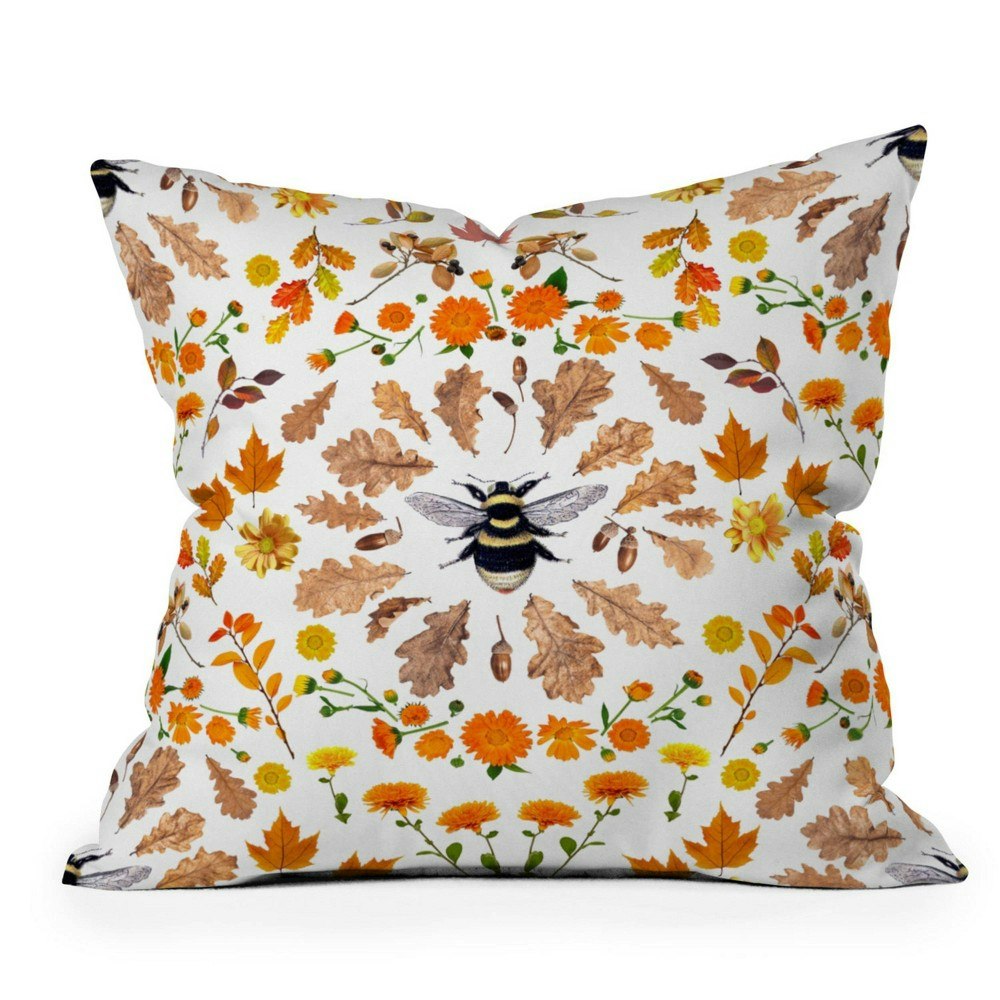 16"x16" Emanuela Carratoni Autumnal Floral Throw Pillow: $53.99 16"x16" Emanuela Carratoni Autumnal Floral Throw Pillow: $53.99