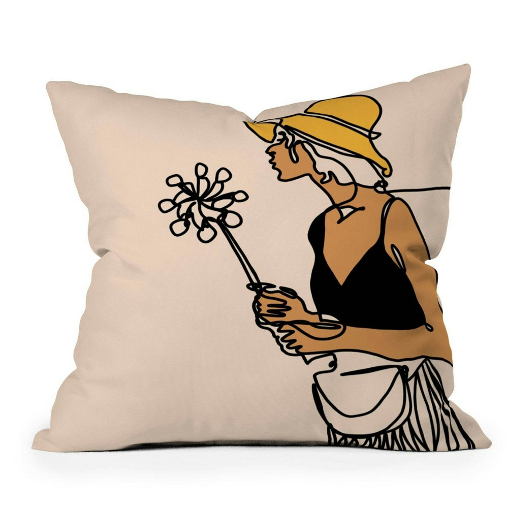 Deny Designs 18"x18" Flower Girl Throw Pillow: $49 Deny Designs 18"x18" Flower Girl Throw Pillow: $49