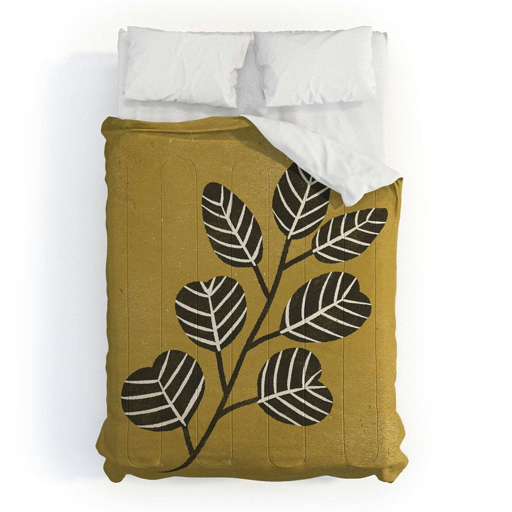 Deny Designs Twin/Twin XL Eucalyptus Branch Ombre Comforter & Sham 2-Piece Set: $157.99