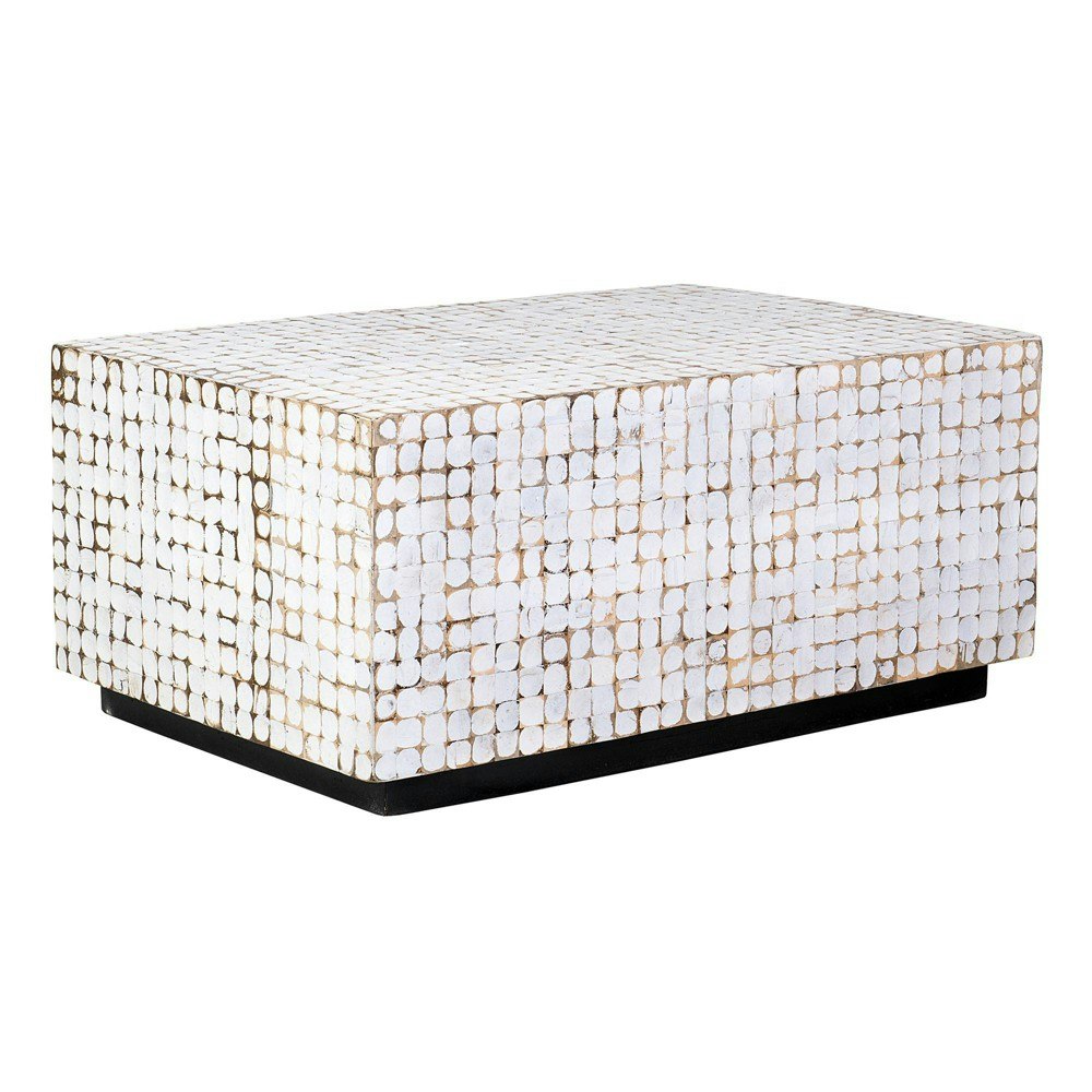 East at Main New Hampton Coconut Shell Mosaic Cocktail Table: $486.99