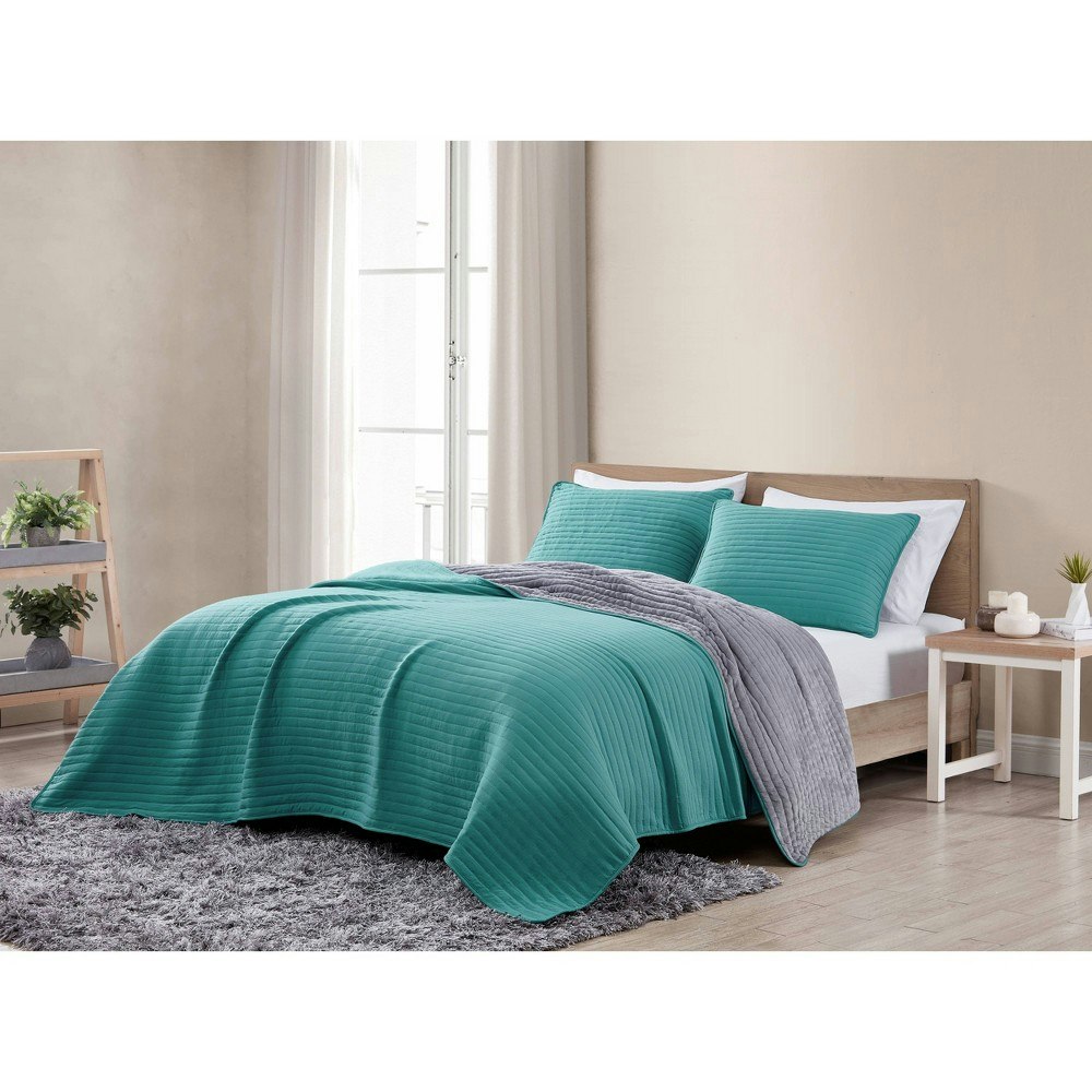 Geneva Home Fashion 3-Piece King Enzyme Wash Quilt and Sham Set: $95.99 Geneva Home Fashion 3-Piece King Enzyme Wash Quilt and Sham Set: $95.99