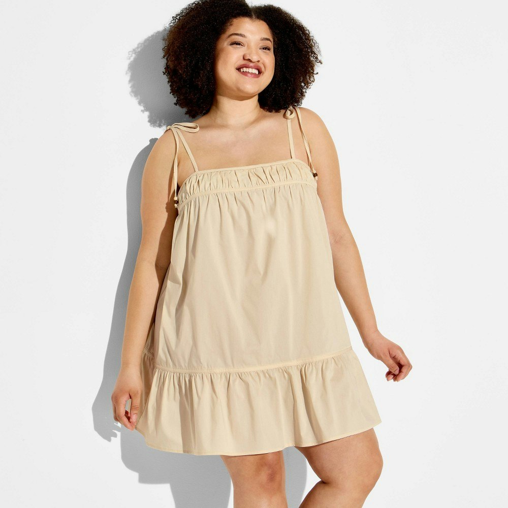 Wild Fable Women's Beaded Strap Trapeze Mini Dress: $30 Wild Fable Women's Beaded Strap Trapeze Mini Dress: $30