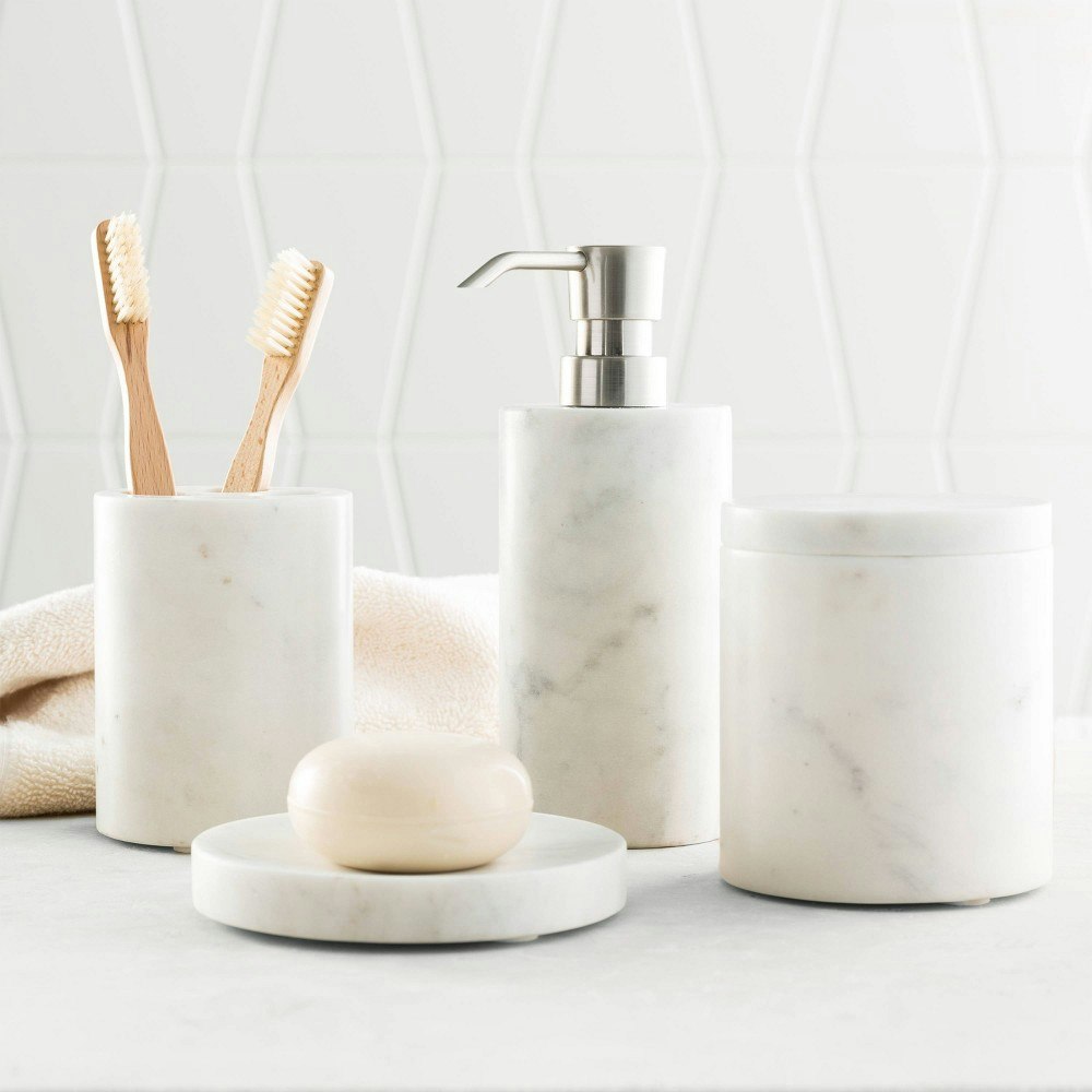 Threshold 4-Piece Marble Bath Coordinate Set: $45 Threshold 4-Piece Marble Bath Coordinate Set: $45