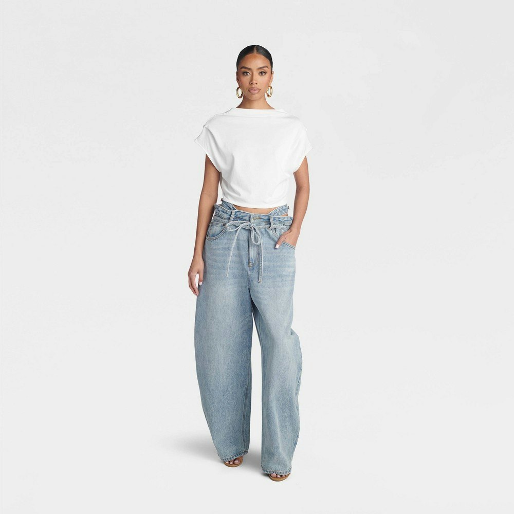 KBB by Kahlana Women's High Waisted Paper Bag Jeans: $60 KBB by Kahlana Women's High Waisted Paper Bag Jeans: $60