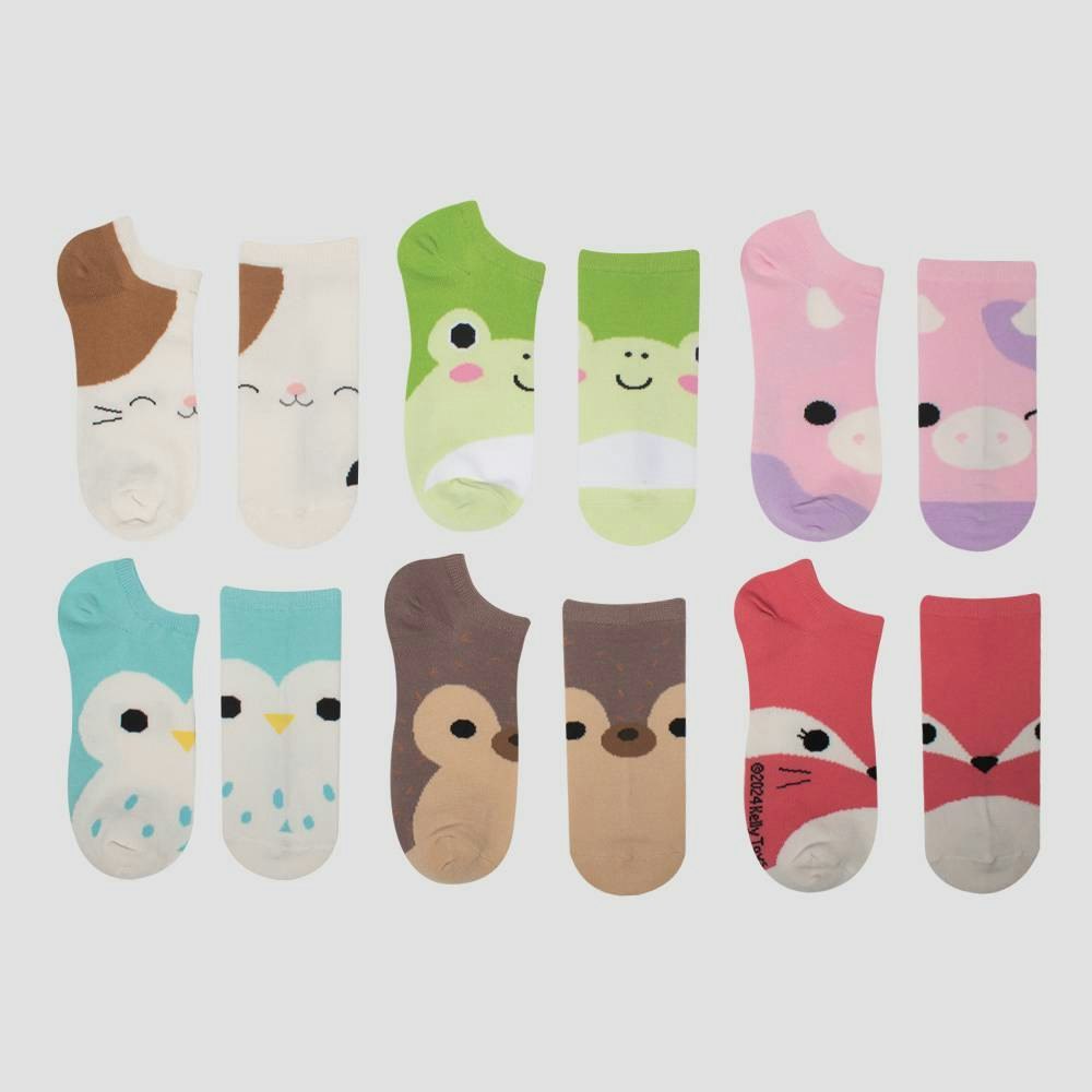 Girls' Squishmallows 6-Pack No Show Socks: $8 Girls' Squishmallows 6-Pack No Show Socks: $8