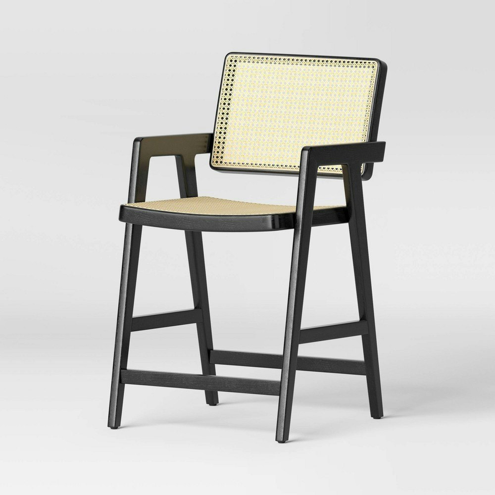 Threshold Wood-Framed Rattan Counter Height Barstool: $180 Threshold Wood-Framed Rattan Counter Height Barstool: $180