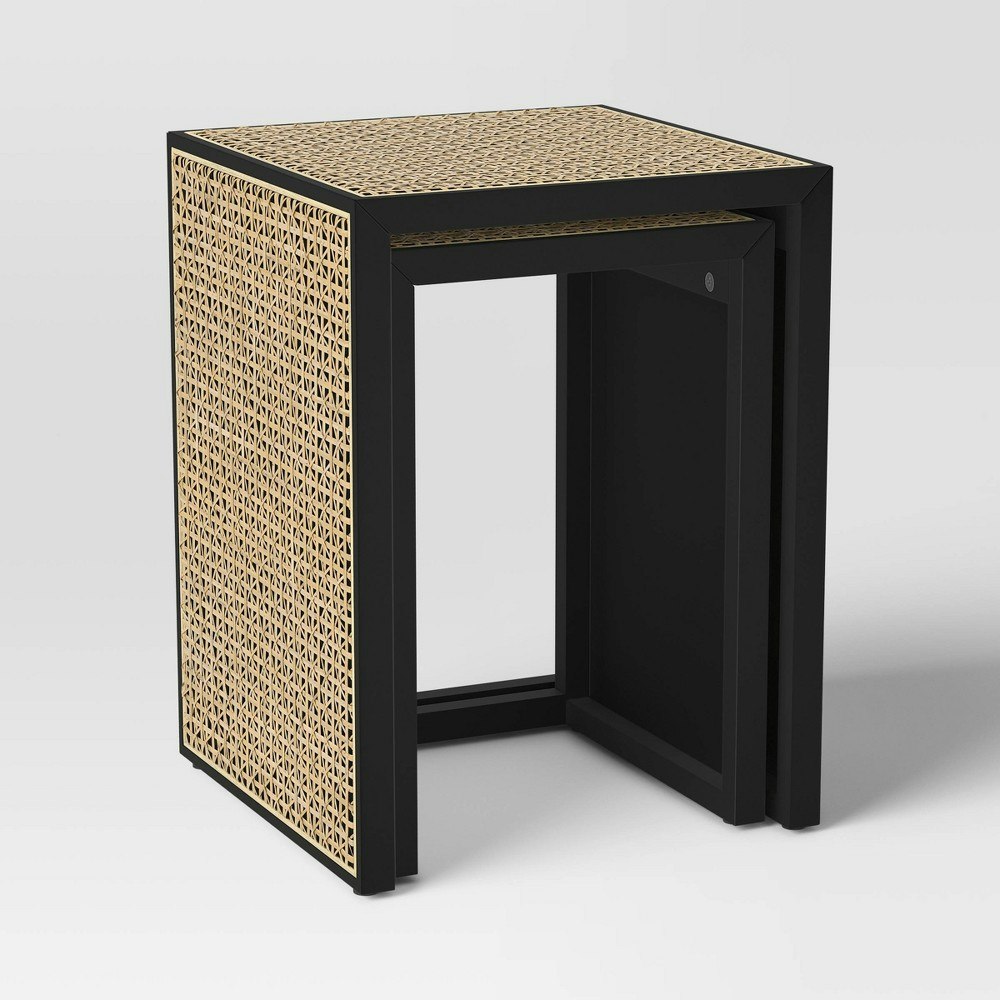 Threshold 23-inch Square Pine Nesting Side Table: $180