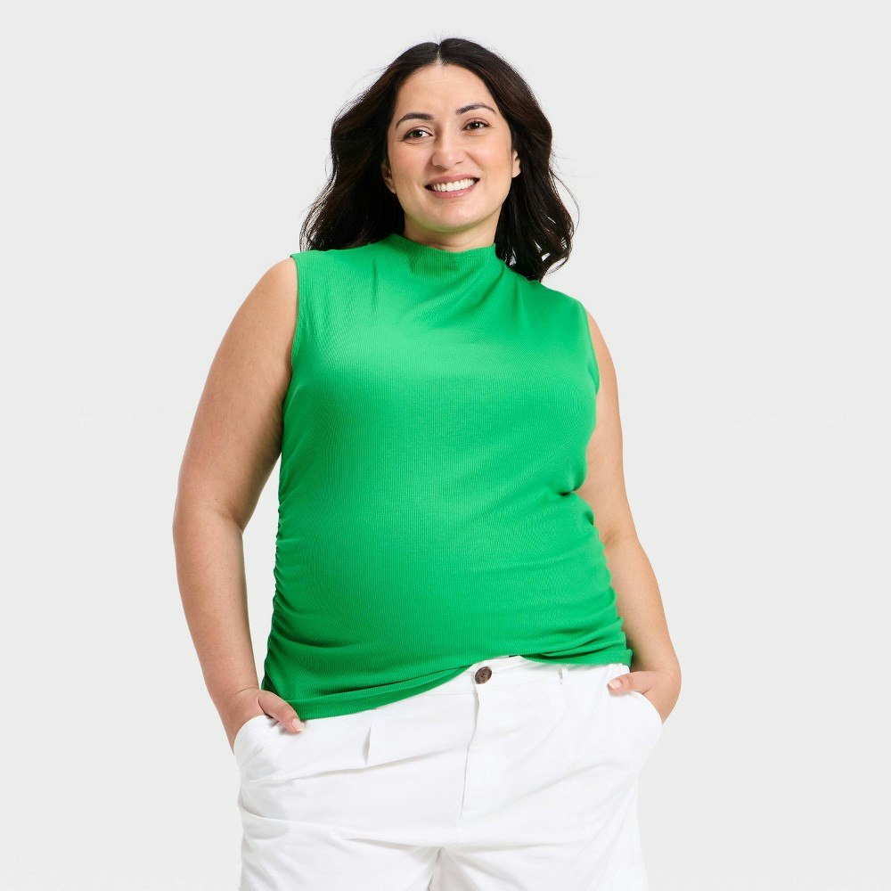 A New Day Women's Ribbed Mock Neck Tank Top 3X: $7.50 A New Day Women's Ribbed Mock Neck Tank Top 3X: $7.50