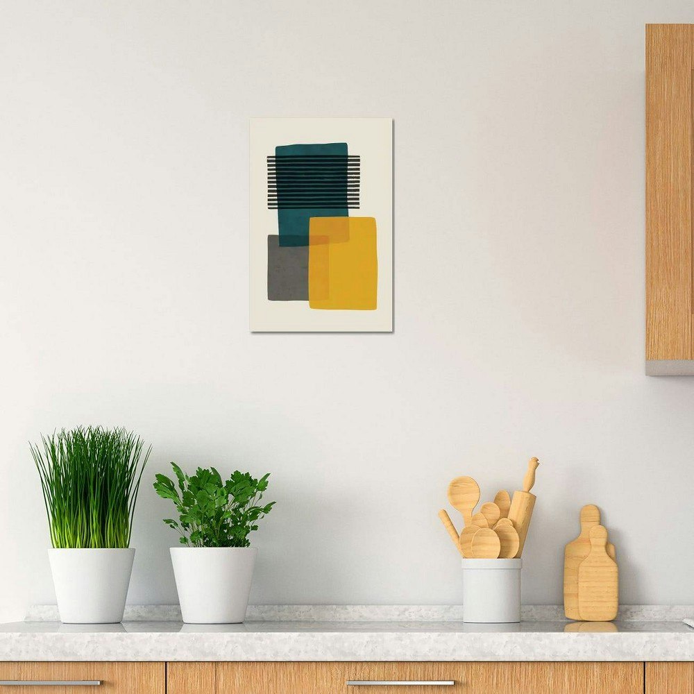 iCanvas 18"x12" EmcDesignLab Mustard Teal Gray Canvas Wall Art: $45.99 iCanvas 18"x12" EmcDesignLab Mustard Teal Gray Canvas Wall Art: $45.99