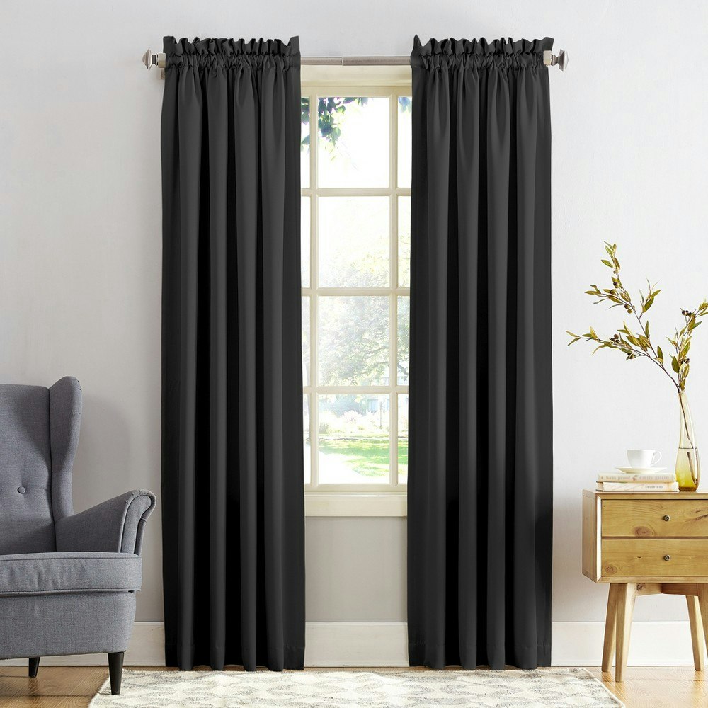 Sun Zero Seymour 54"x63" Rod Pocket Room Darkening Curtain Panel: $9.99 Sun Zero Seymour 54"x63" Rod Pocket Room Darkening Curtain Panel: $9.99