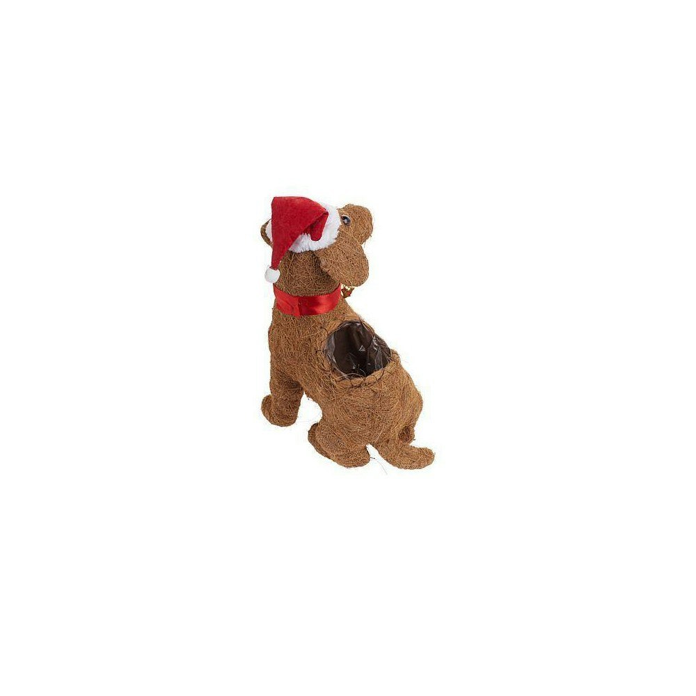 Ultimate Innovations 9-Inch Coco Animal Coir Santa Dog Planter: $21.49
