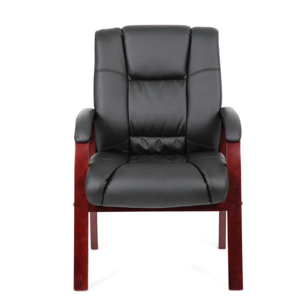Boss Office Products Mid-Back Wood Guest Chair: $173.99 Boss Office Products Mid-Back Wood Guest Chair: $173.99