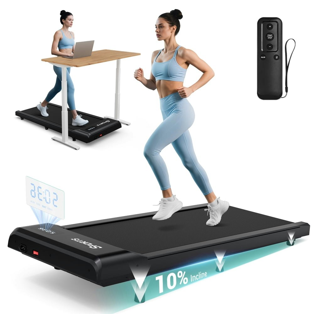 Dprodo 2.5 HP Under Desk Walking Pad Treadmill: $89.99