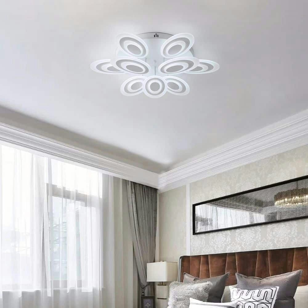29.13-inch Flower Shape Acrylic Semi-Flush Mount Ceiling Light: $117.13